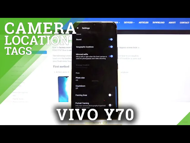 Video thumbnail for How to Turn Camera Location Tags on and off in VIVO Y70