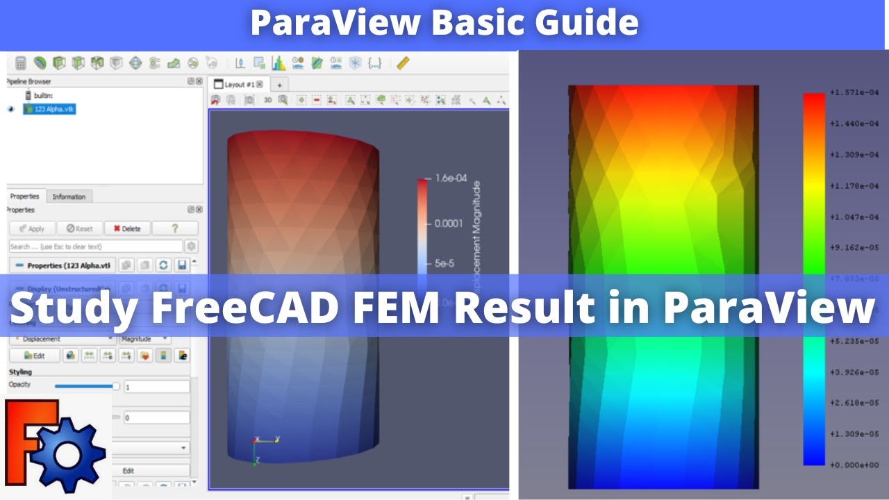 'Video thumbnail for Analyze FreeCAD FEM result in ParaView | FreeCAD Tutorial | FreeCAD FEM | FreeCAD ParaView |'