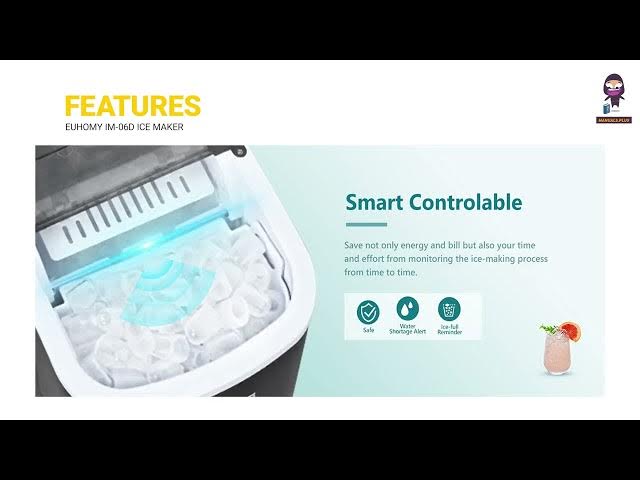 Video thumbnail for EUHOMY IM 06D Ice Maker