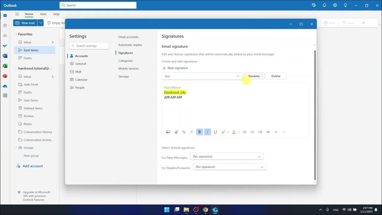 Video thumbnail for How To Add Signature In Outlook Web Version