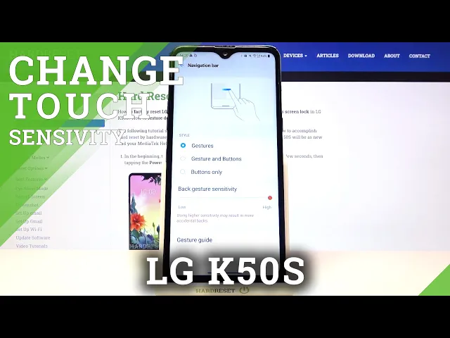 Video thumbnail for Change Screen Sensitivity - LG K50S and Display Settings