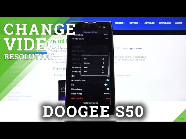 Video thumbnail for How to Change Video Quality in DOOGEE S50 – Video Resolution