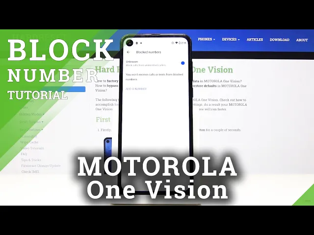 Video thumbnail for How to Block Number in MOTOROLA One Vision – Create Blacklist