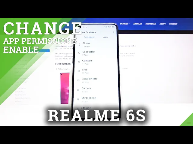 Video thumbnail for How to Manage App Permission in Realme 6s - Enter App Permission