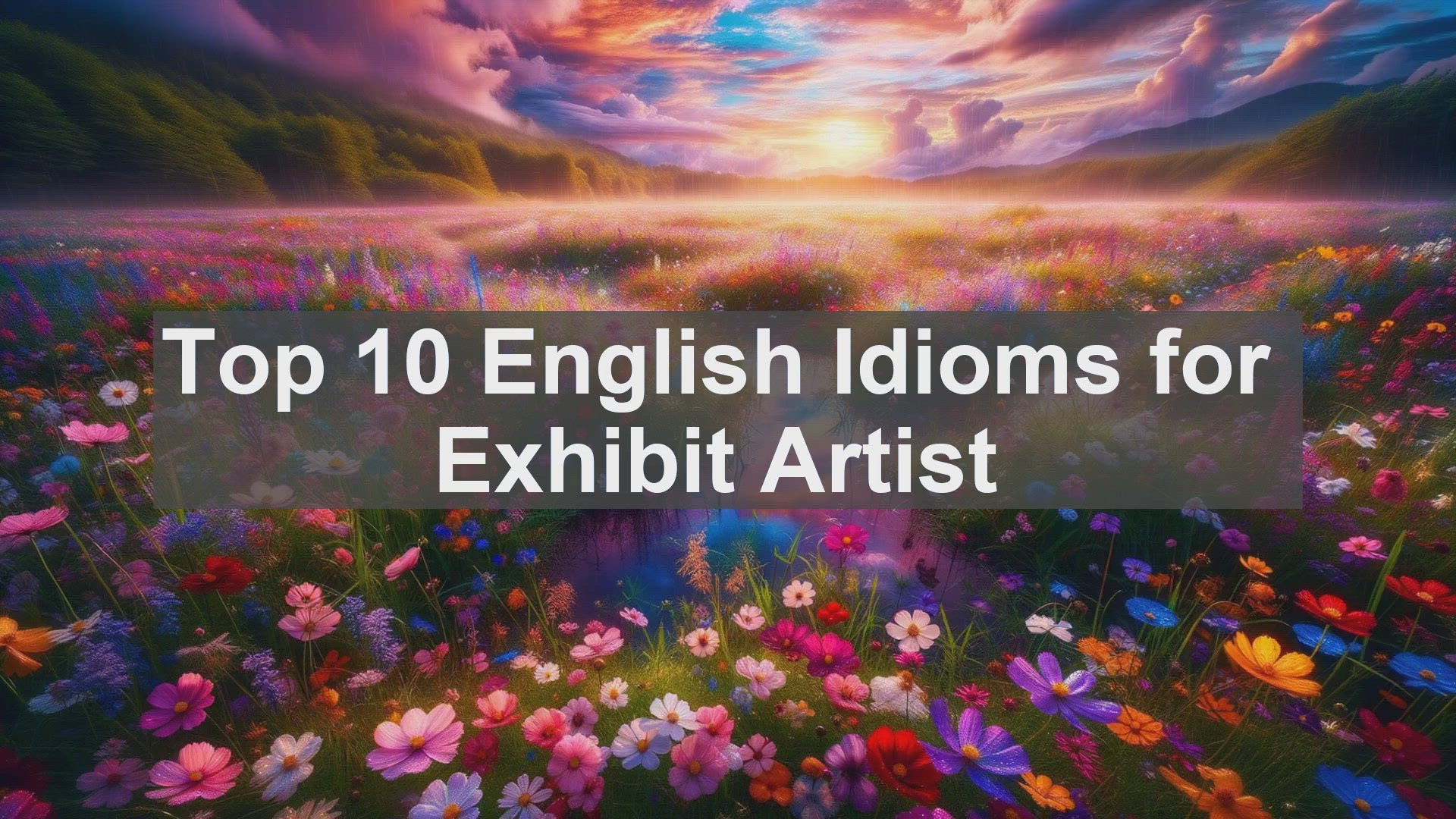 'Video thumbnail for Top 10 English Idioms for Exhibit Artist'