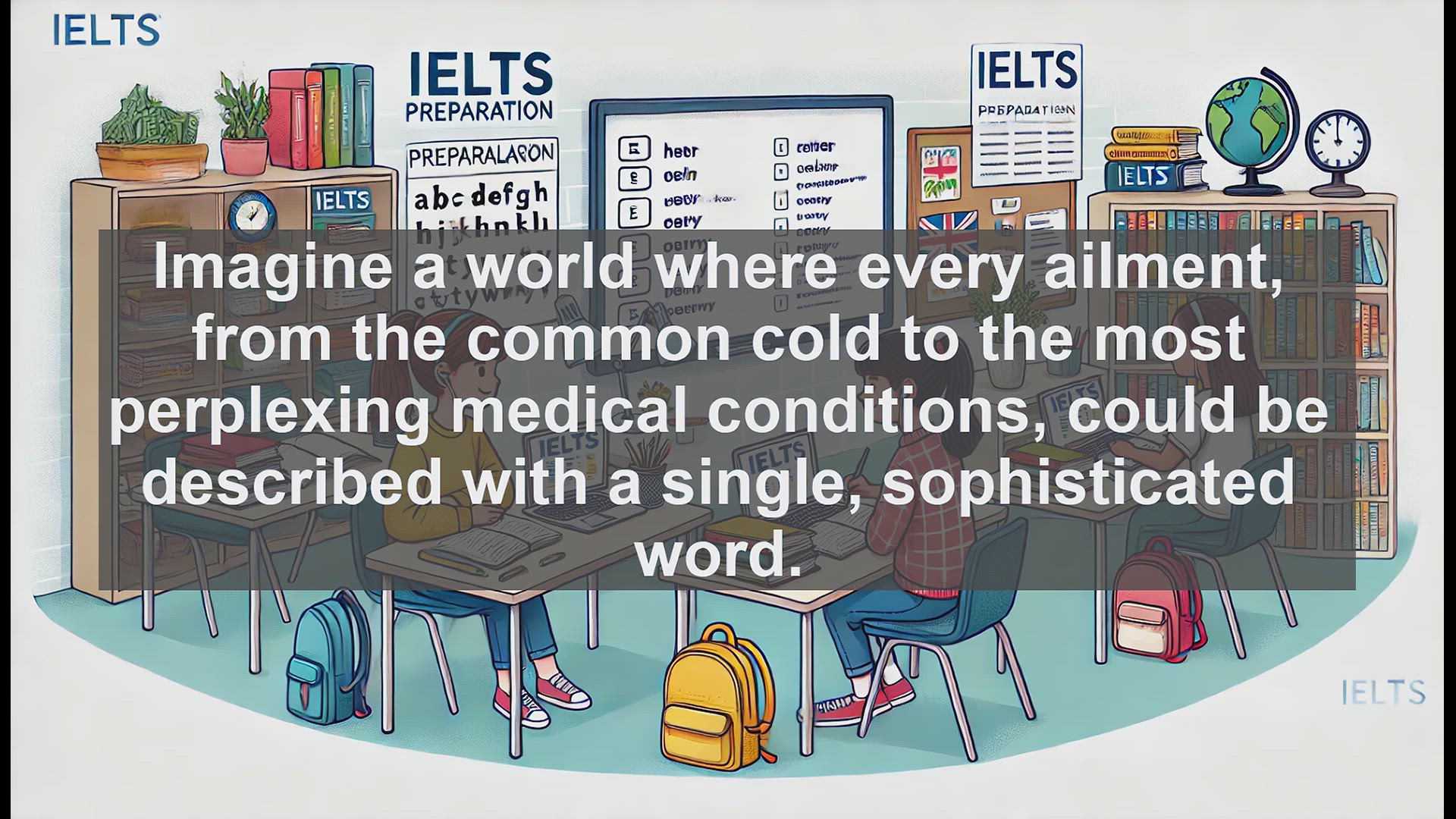 'Video thumbnail for 5000 Must Know IELTS 8.0 Vocabulary - Malady: A Powerful Word for Describing Illnesses and Disorders'