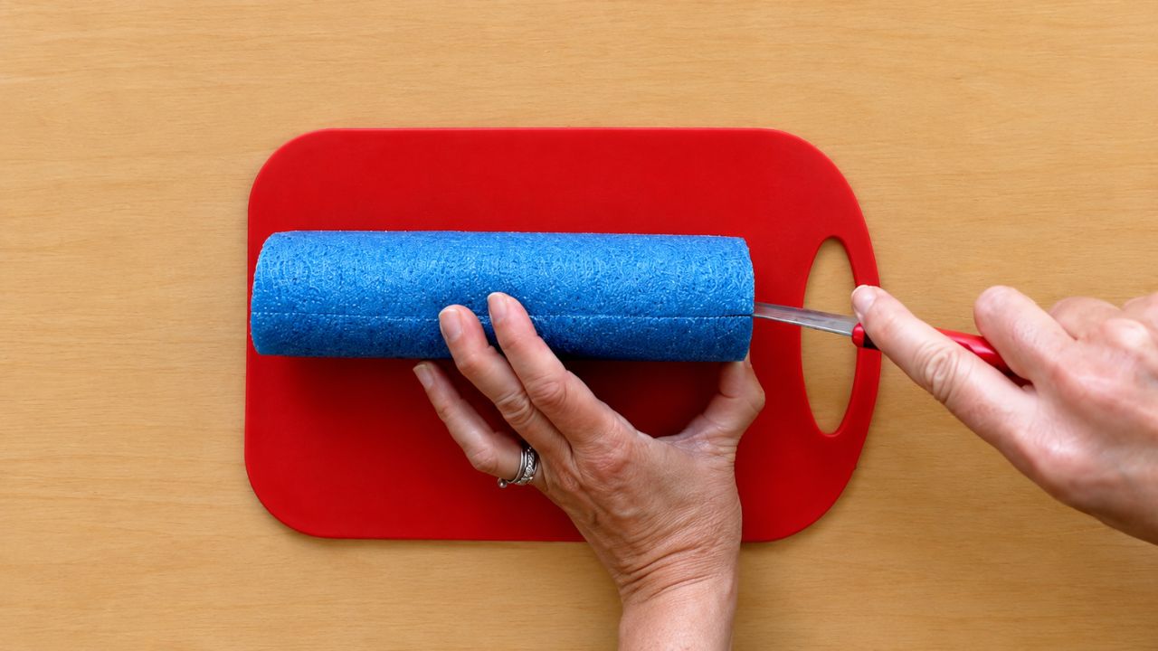 Video thumbnail for Cut A Pool Noodle In Half (This Is Brilliant)