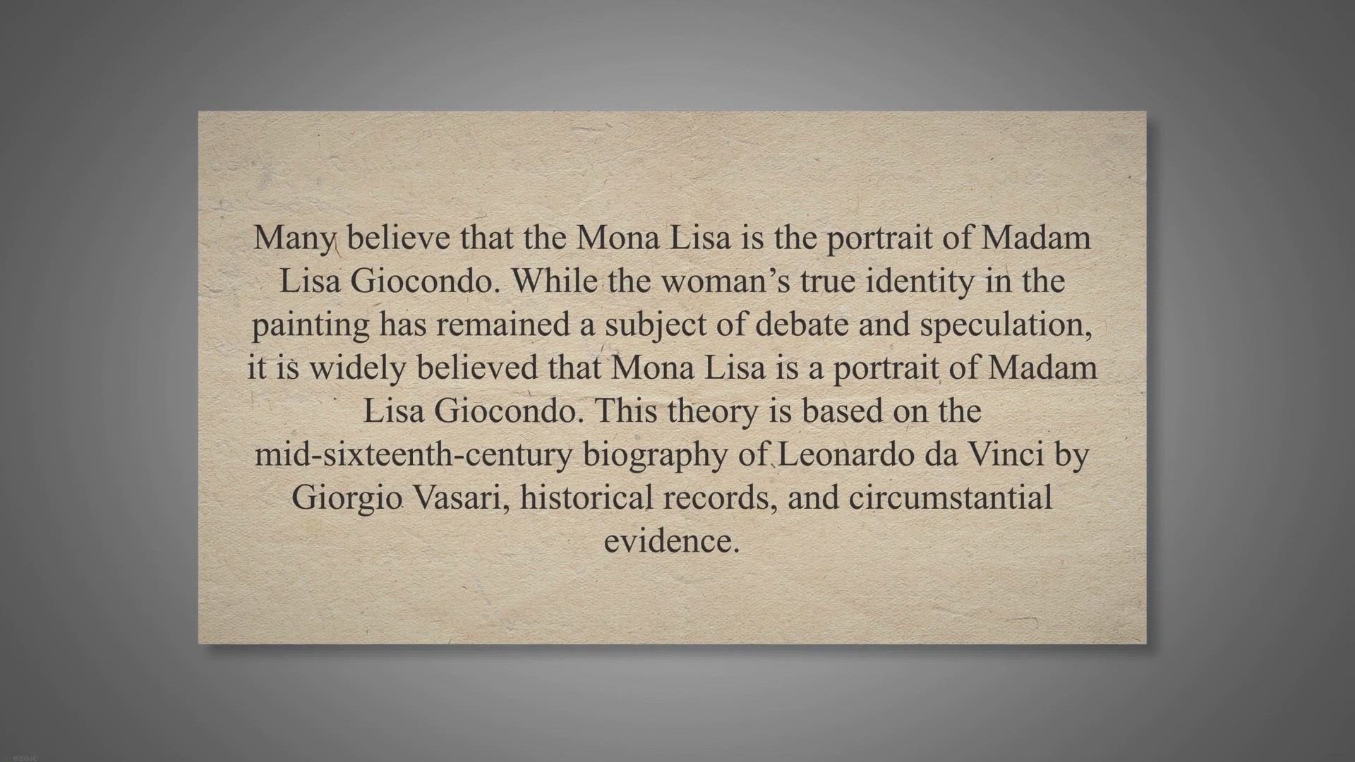 'Video thumbnail for Who Is Mona Lisa? Unveiling The Enigmatic Portrait'
