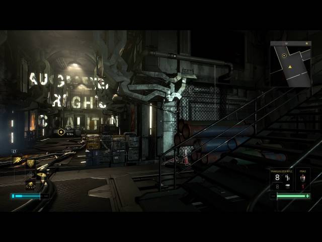 Video thumbnail for Deus Ex: Mankind Divided - The Rucker Extraction: Enter ARK Territory: Use Elevator, Holosight Loot