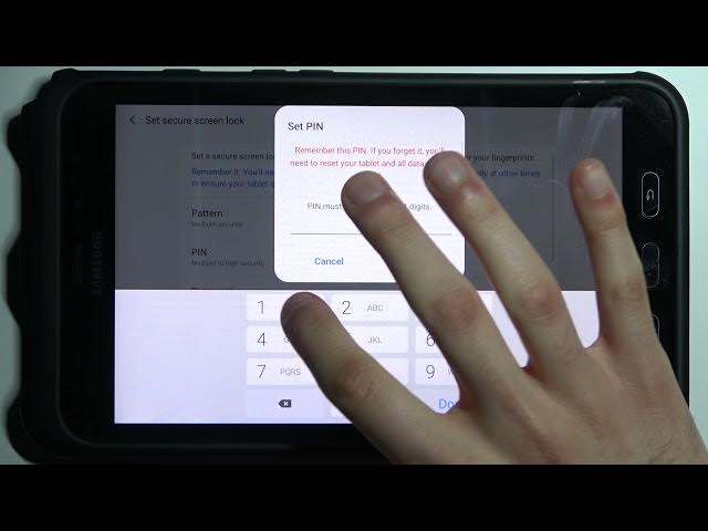 Video thumbnail for How to Add Fingerprint to SAMSUNG Galaxy Tab Active2 - Scan Fingerprint