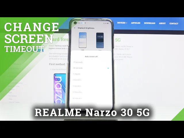 Video thumbnail for Change Screen Timeout – REALME Narzo 30 5G and Display Settings