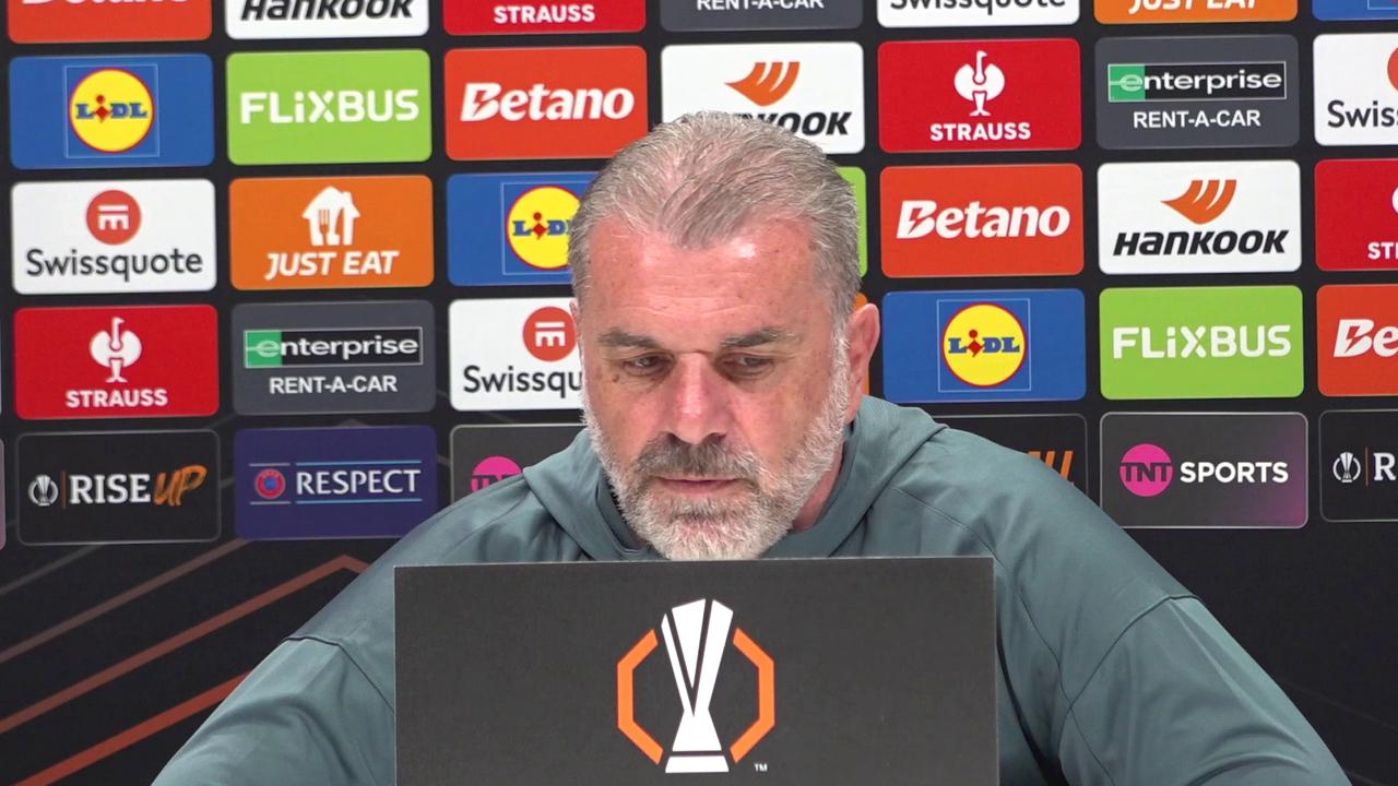 Video thumbnail for WATCH: Ange Postecoglou press conference ahead of Tottenham and Bodo/Glimt Europa League clash