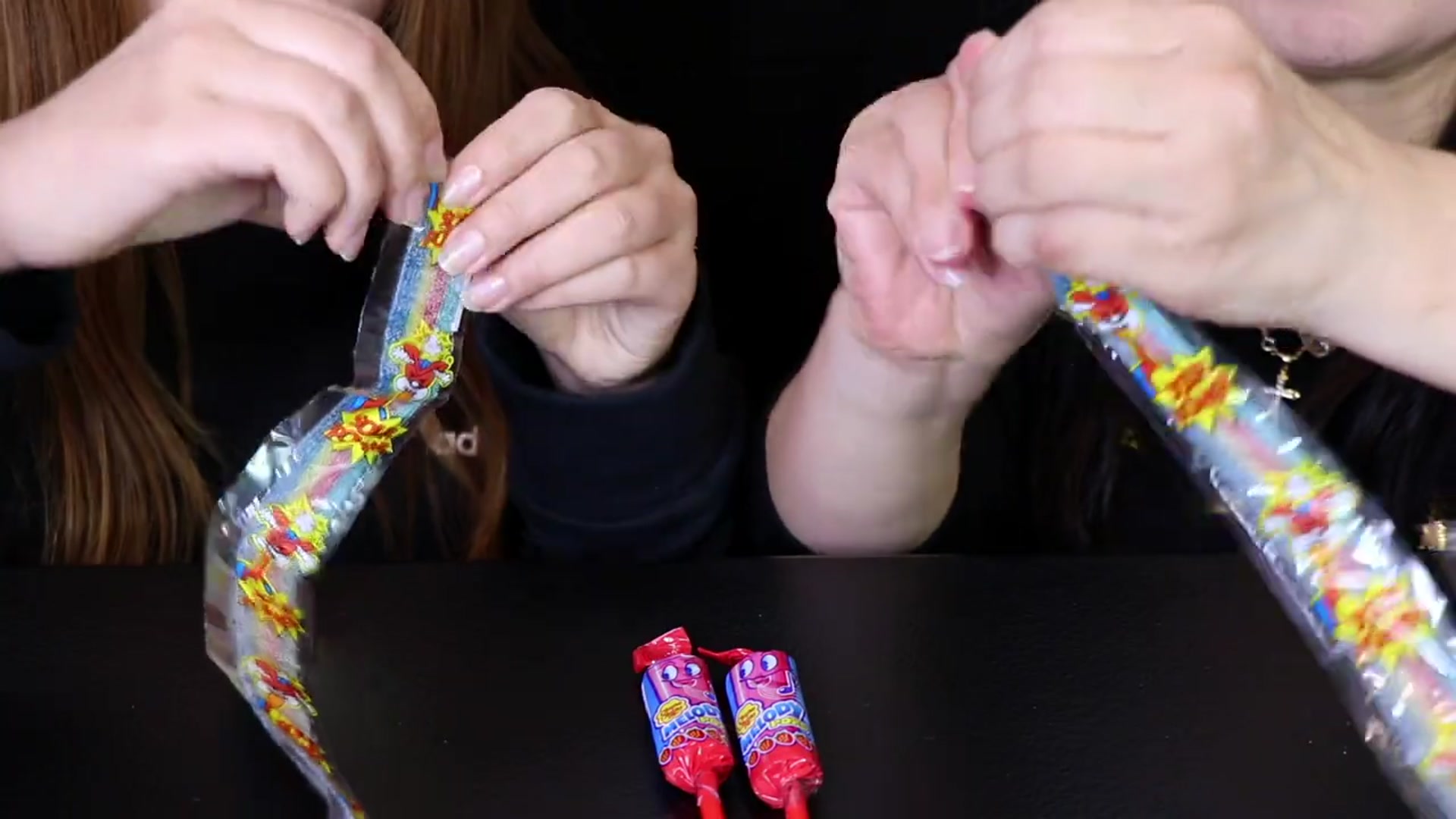 Video thumbnail for RAINBOW SOUR POWER CANDY BELT RACE    CHUPA CHUPS MELODY CANDY WHISTLE LOLLIPOPS   Kim Liz Too(720P HD)