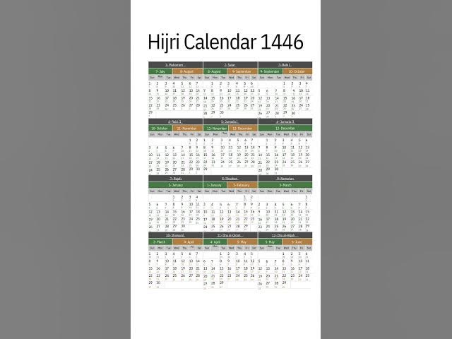 Video thumbnail for hijri calendar 1446, Islamic happy new year. Arabic new year.#islamiccalendar