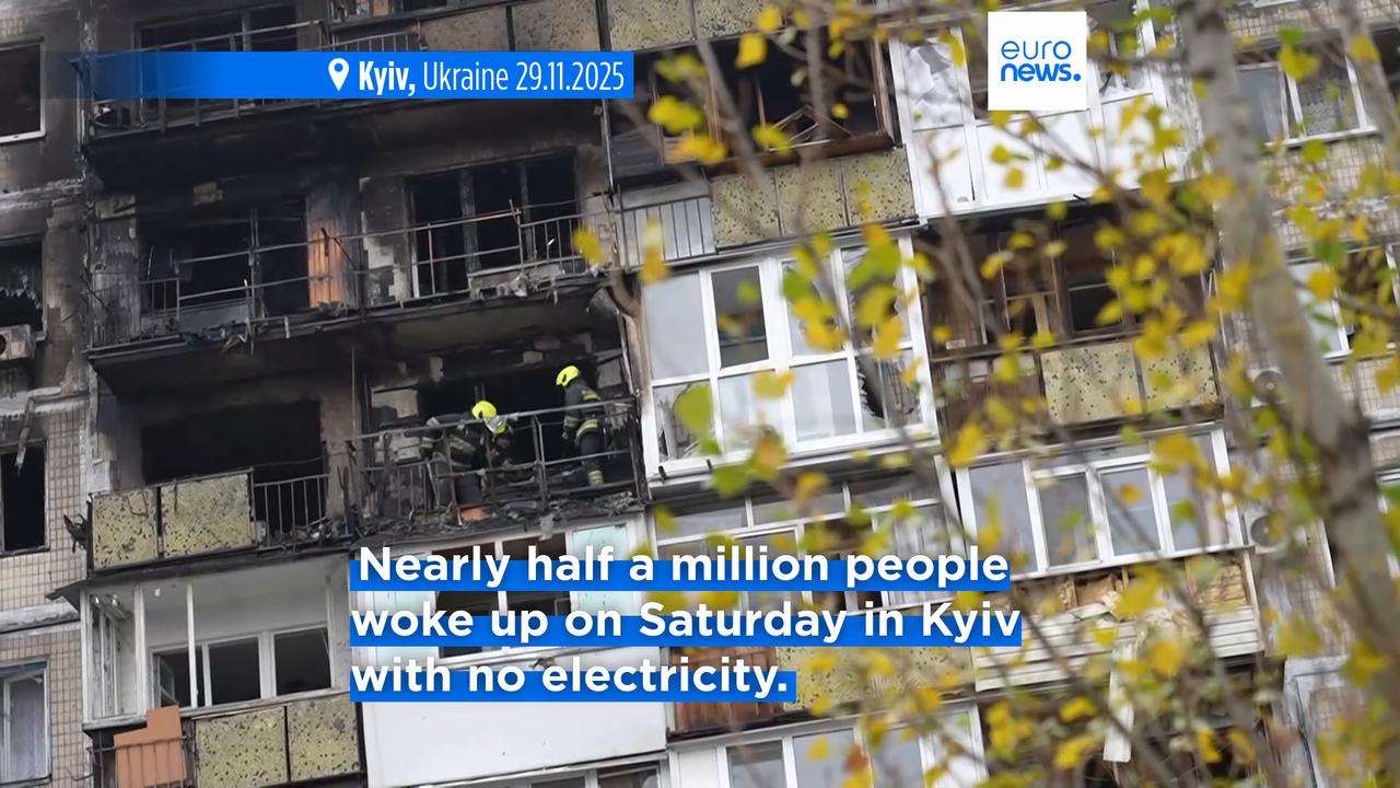 Video thumbnail for Russia launches close to 600 drones in overnight attack on Ukraine killing three