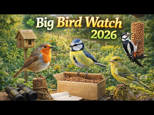 Video thumbnail for 🎥 ✅ 🐦 Big Bird Watch 2026 🌿 | Join Me at the Allotment for the UK’s Biggest Wildlife Event!