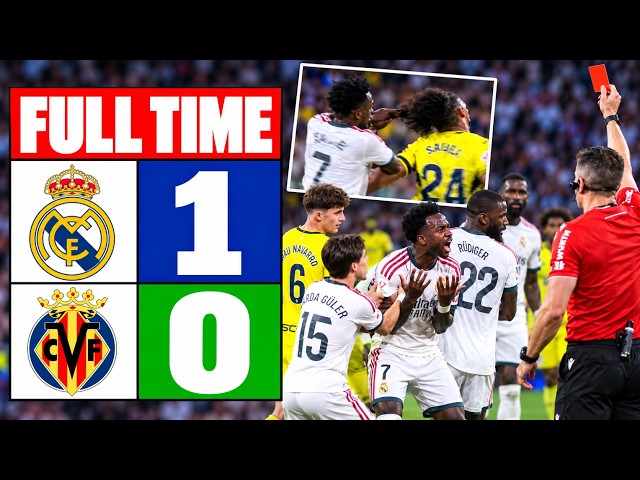 Video thumbnail for REAL MADRID 1-0 VILLARREAL | VINICIUS SENT OFF! 🟥 DIOMANDE WINS IT! 🔥 | GOALS & HIGHLIGHTS