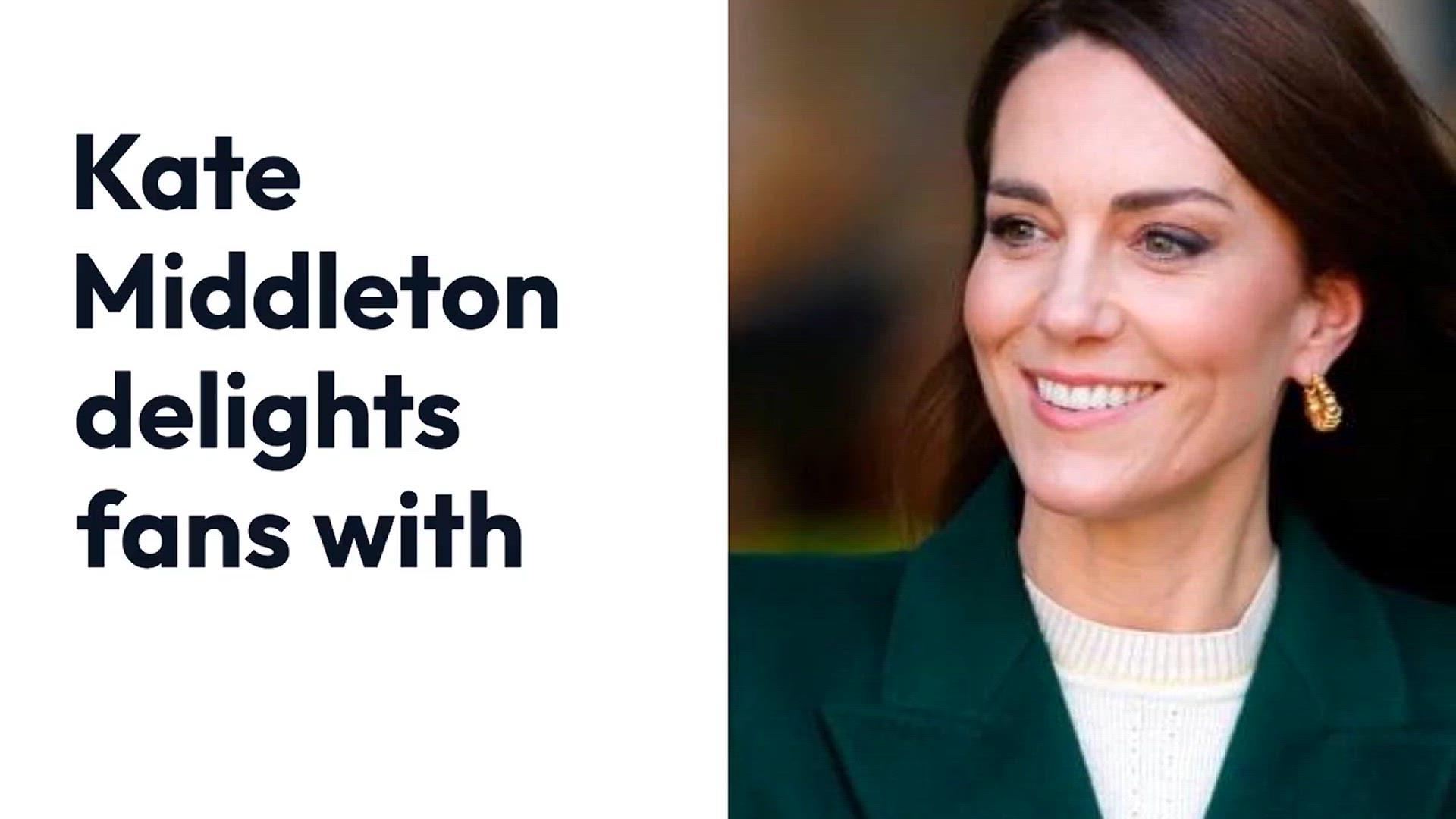 Video thumbnail for Kate Middleton delights fans with fresh health update as she turns 43
