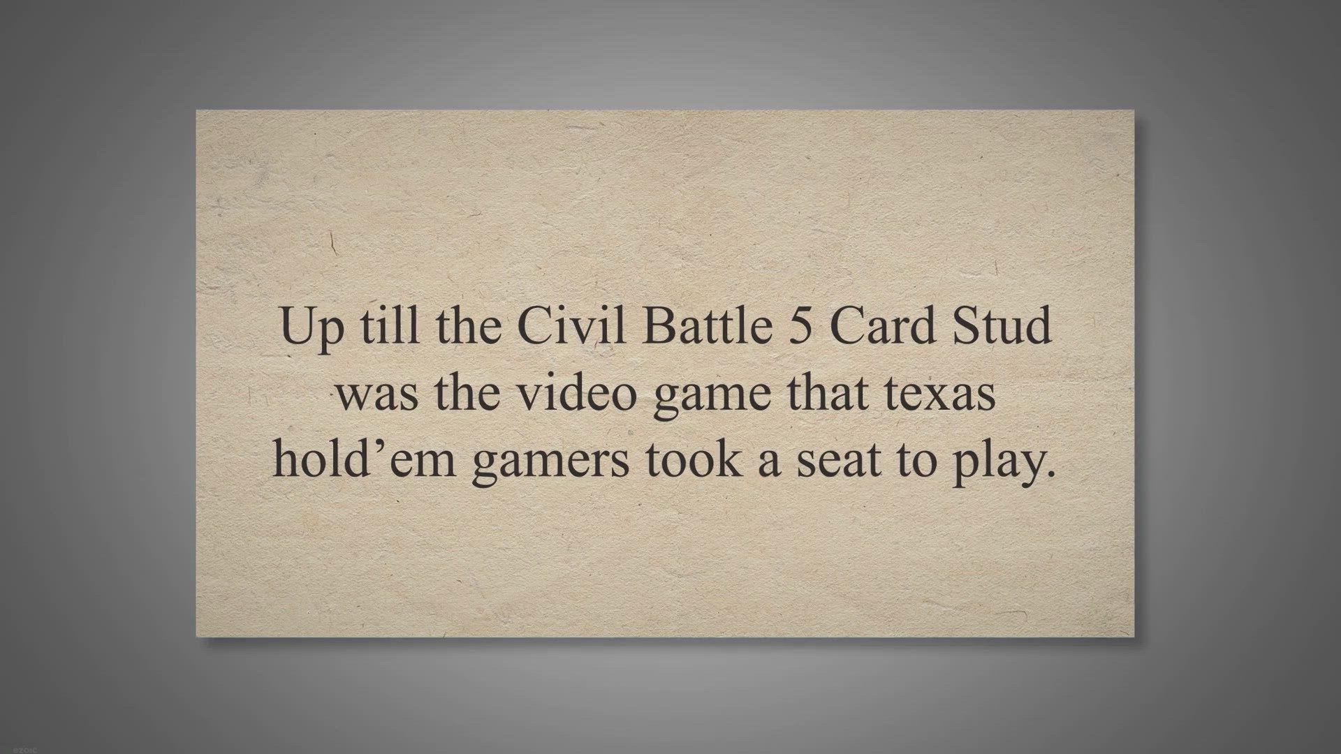 Video thumbnail for The Game 5-Card Stud