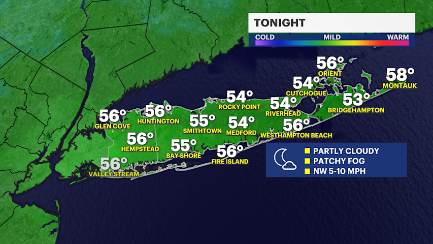 Video thumbnail for Beautiful evening on Long Island ahead of a big temperature swing this week