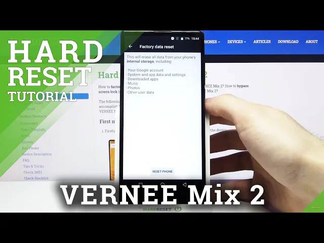Video thumbnail for How to Hard Reset VERNEE Mix 2 – Restore Configuration