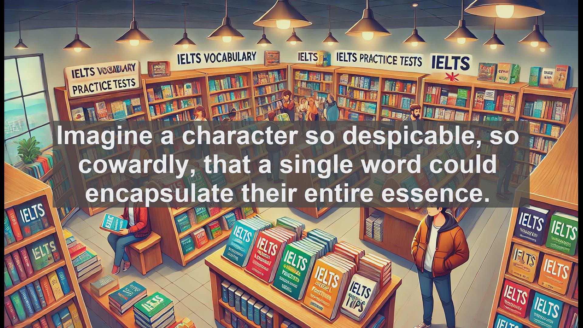 'Video thumbnail for 5000 Must Know IELTS 8.0 Vocabulary - Caitiff: A Word for the Utterly Despicable and Cowardly'