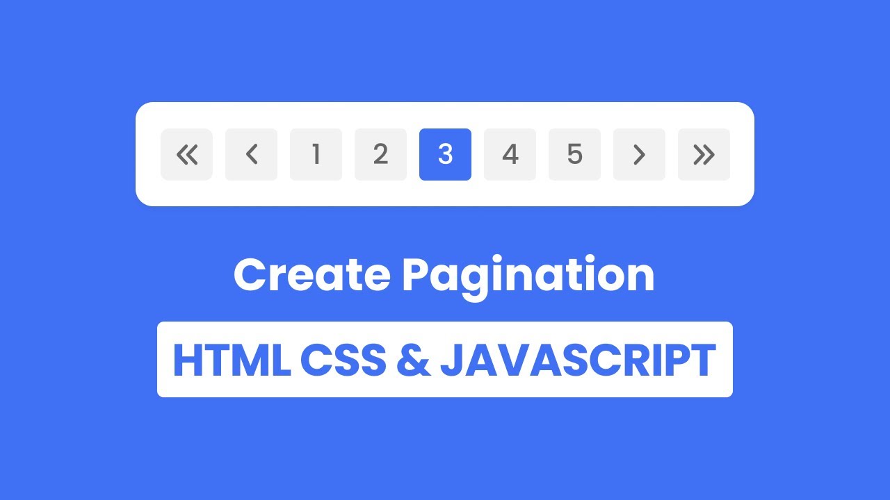 'Video thumbnail for How to make Pagination in HTML CSS & JavaScript'