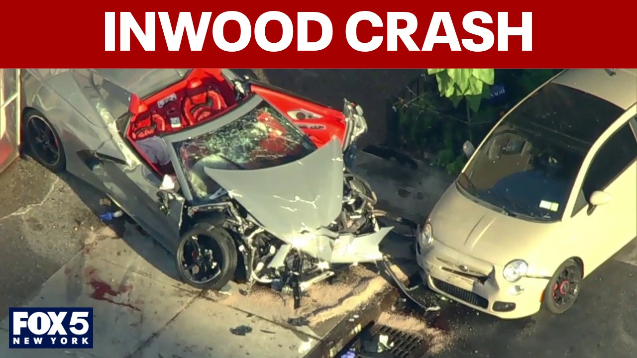 Video thumbnail for Multiple vehicles mangled in Upper Manhattan crash