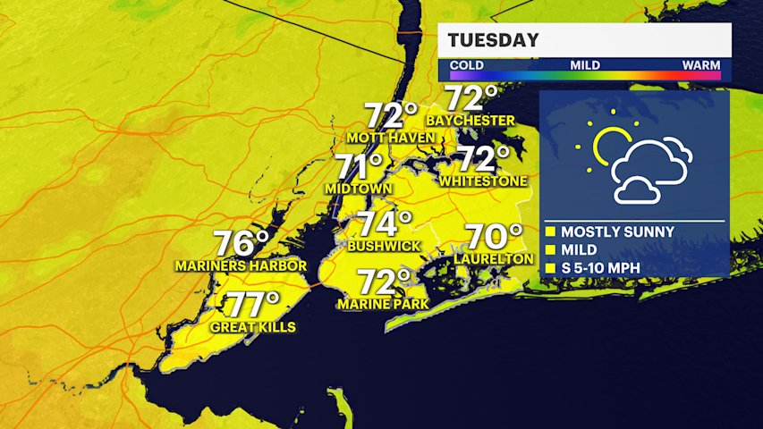Video thumbnail for A dry stretch before a wet finish to the week for the Bronx
