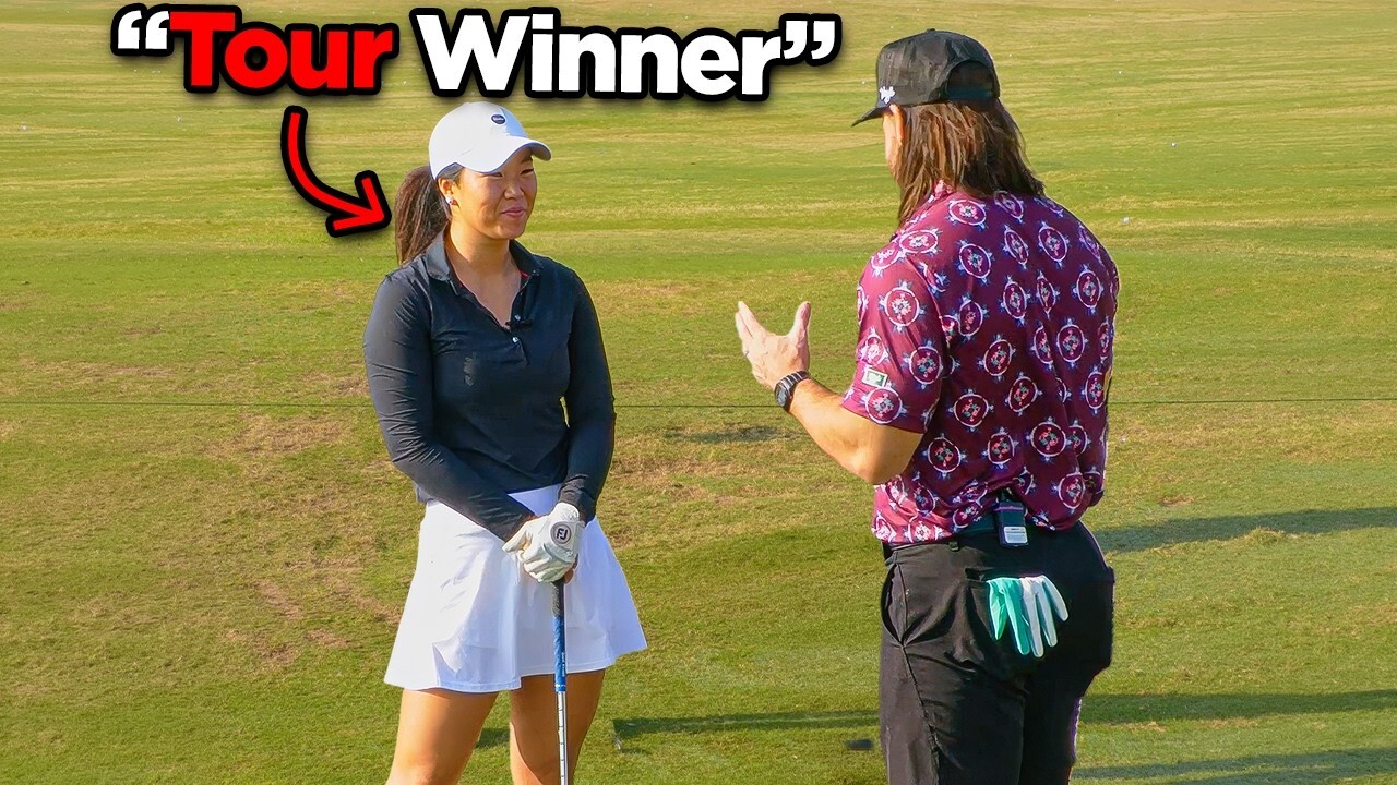 Video thumbnail for We Convinced an LPGA Golfer to Play us...