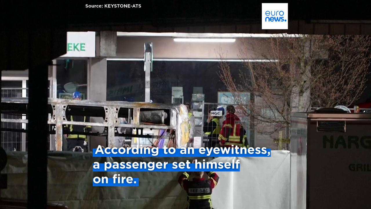 Video thumbnail for Swiss bus fire killing six 'intentional,' police say
