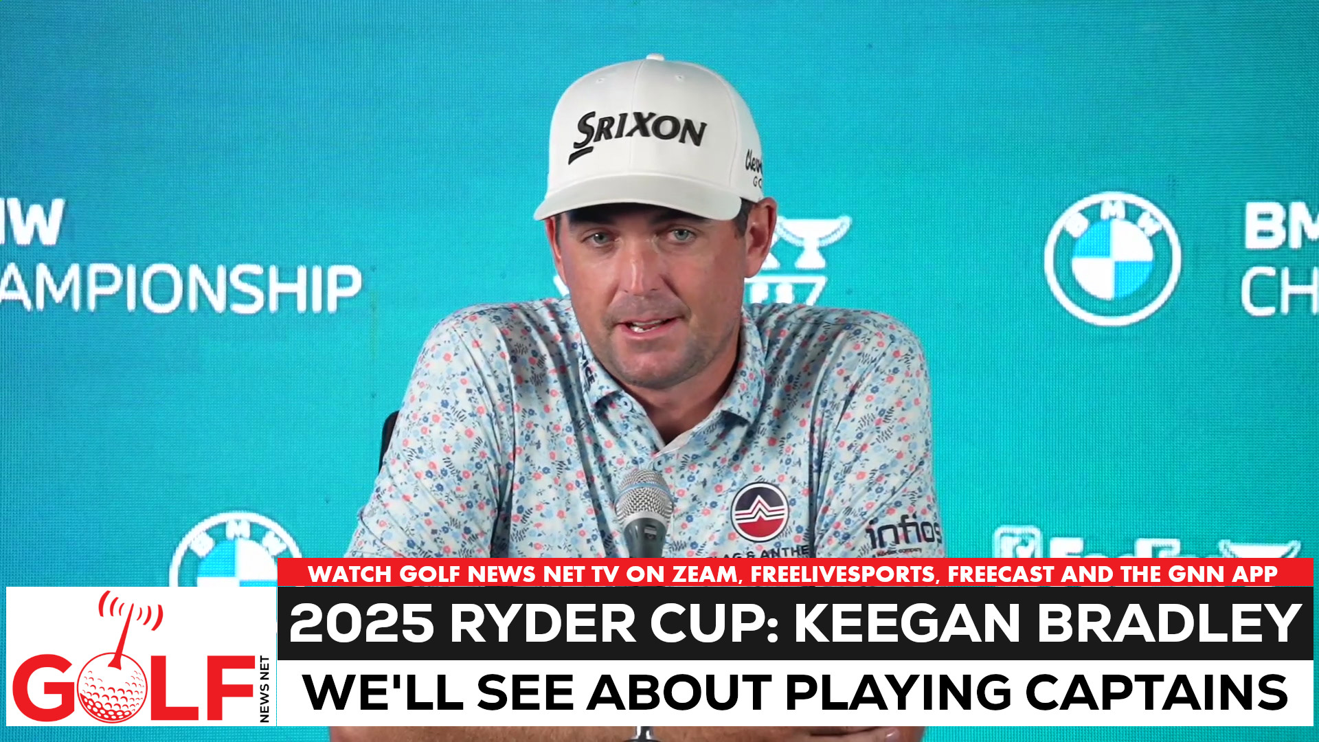 'Video thumbnail for Keegan Bradley thinks he can be a Ryder Cup playing captain'