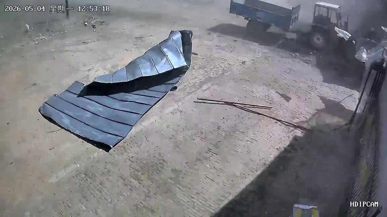 Video thumbnail for China: Chick survives sudden gale that tears roof panels away in China.
