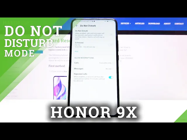 Video thumbnail for Do Not Disturb Mode in HONOR 9x – Mute Sounds