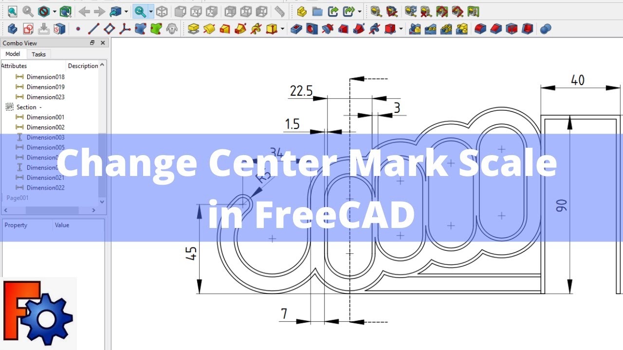 'Video thumbnail for Change Center Mark Scale in FreeCAD | FreeCAD Tutorial | FreeCAD Beginner Tutorial | Mechnexus |'