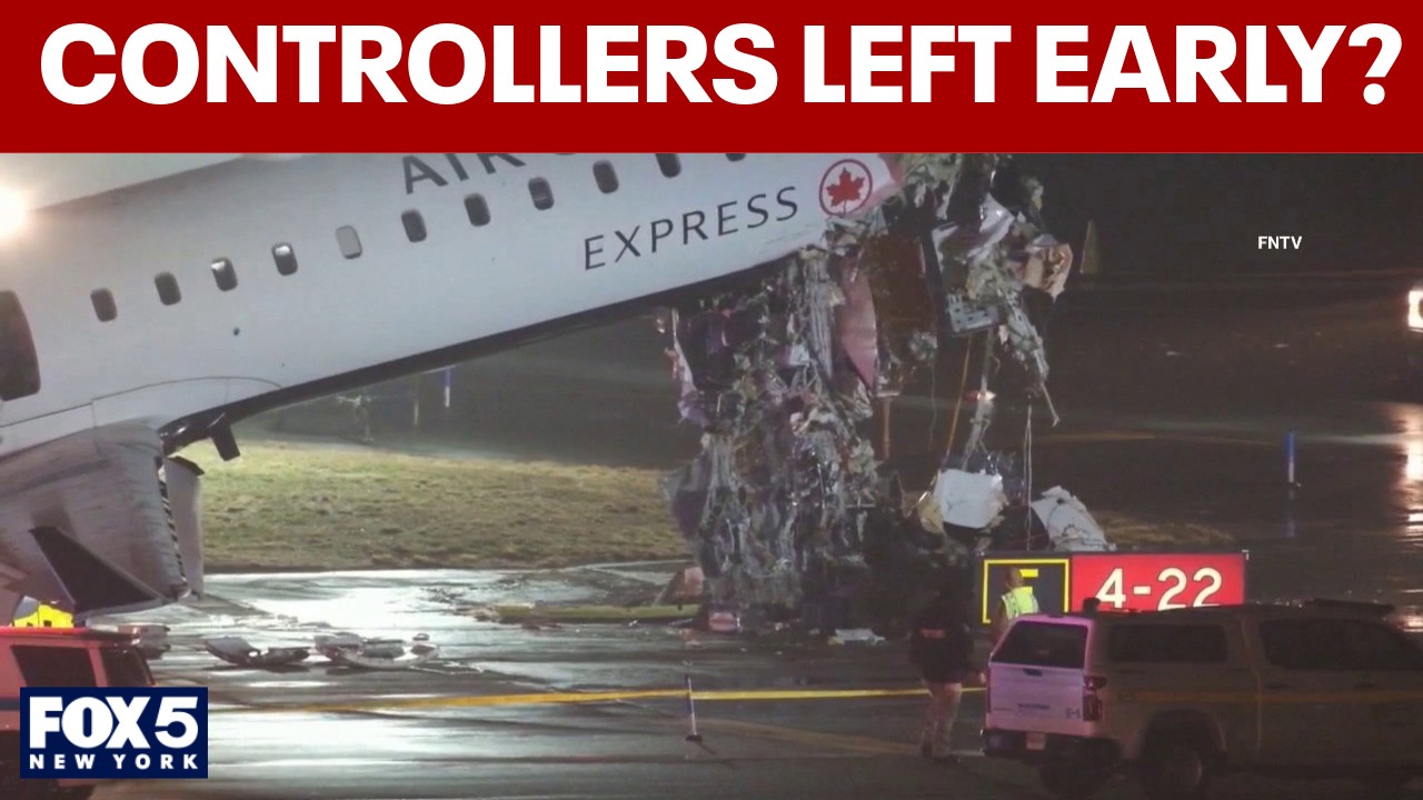 Video thumbnail for FAA looks to fire LGA air traffic controllers after deadly crash: Reports