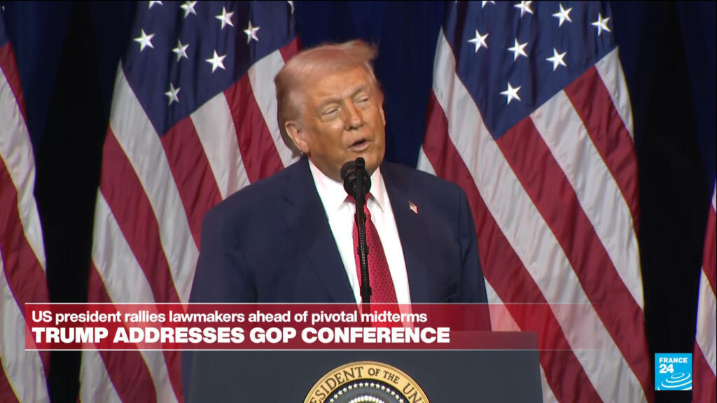 Video thumbnail for Replay: Watch Trump's address to House republicans and our analysis