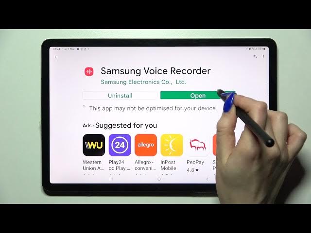 Video thumbnail for Samsung Galaxy Tab S8 - How To Record Sounds
