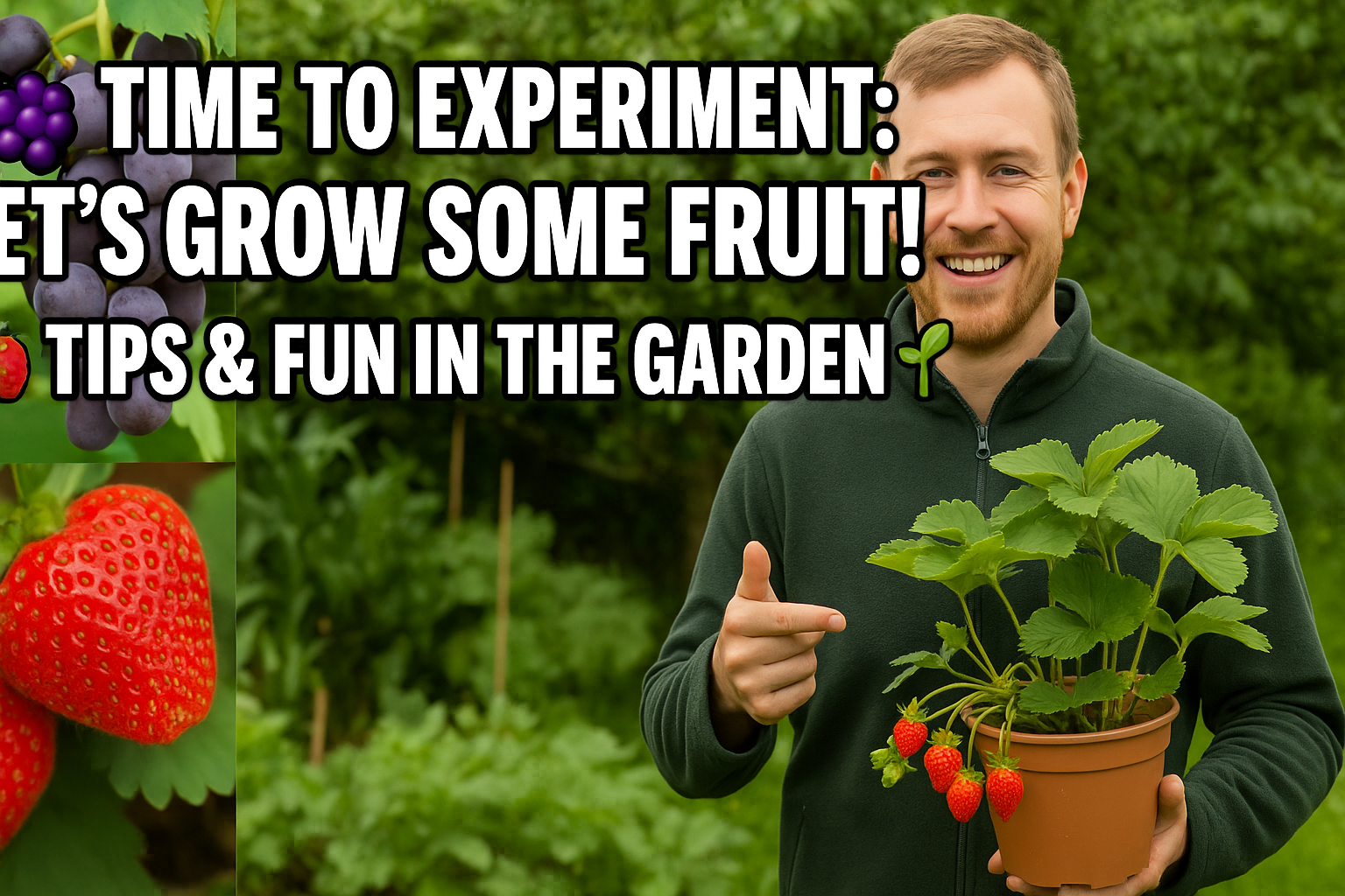 Video thumbnail for 🎥 ✅ 🍇 Time to Experiment & Grow Fruit! 🍓🌱 | Fun Gardening Tips for a Sweet & Productive Harvest 🌿✨