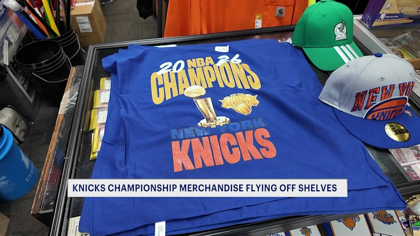 Video thumbnail for Knicks championship merchandise flying off the shelves at Brooklyn small businesses