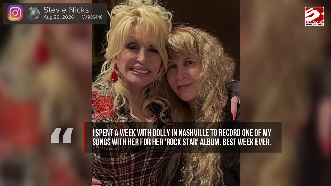 Video thumbnail for Stevie Nicks says week in the studio with Dolly Parton was 'the best ever'