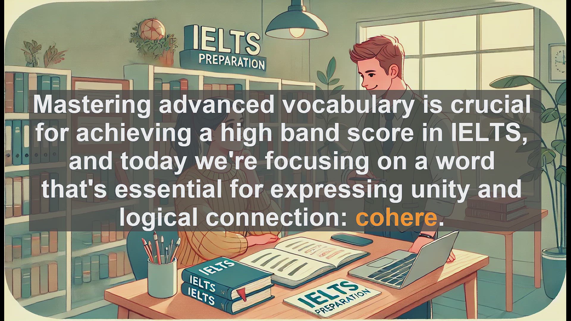 'Video thumbnail for 5000 Must Know IELTS 8.0 Vocabulary - IELTS Vocabulary: Understanding and Using 'Cohere''