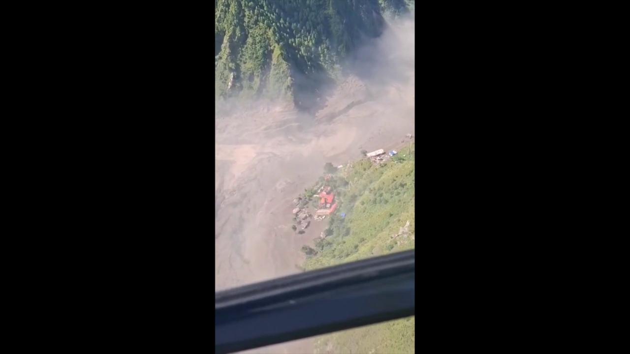 Video thumbnail for Nepal Floods: Aerial View Of Flood Destruction In Rasuwa.