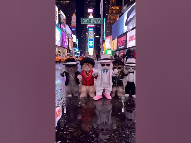 Video thumbnail for Dancing cats at Times Square