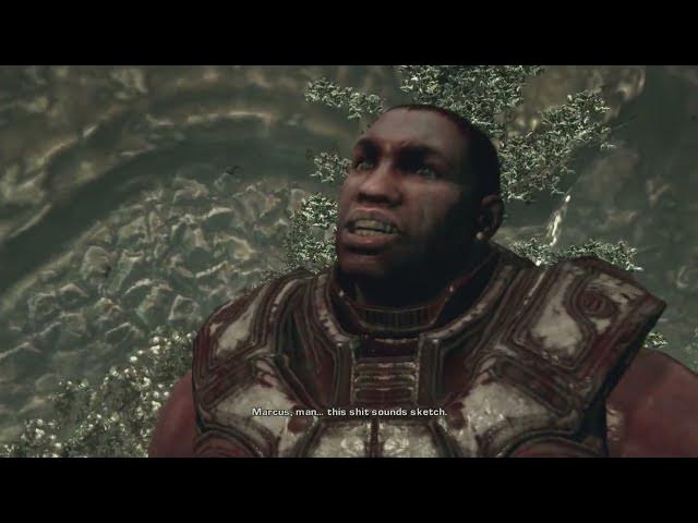 Video thumbnail for Gears of War 2 - 2-6 Intestinal Fortitude: Death of The Riftworm | Centaur Drop-off Hoffman Cutscene