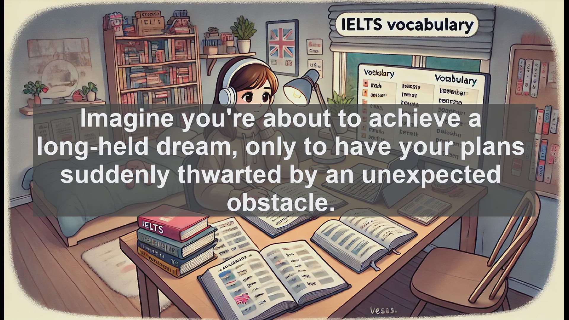 'Video thumbnail for 2000 Must Know IELTS 9.0 Vocabulary - Master the Word 'Thwart' for IELTS Success'