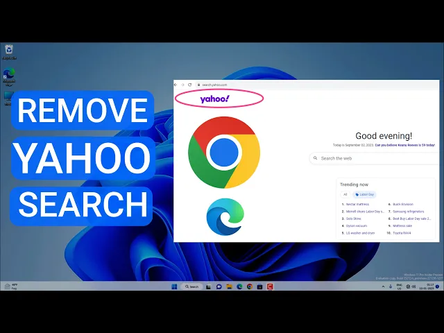 Video thumbnail for How to Remove Yahoo Search From Chrome & Edge