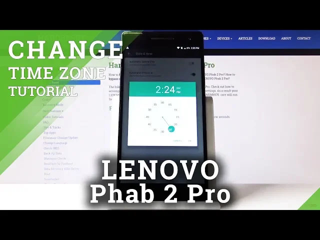 Video thumbnail for How to Change Date & Time in LENOVO Phab 2 Pro – Time Settings