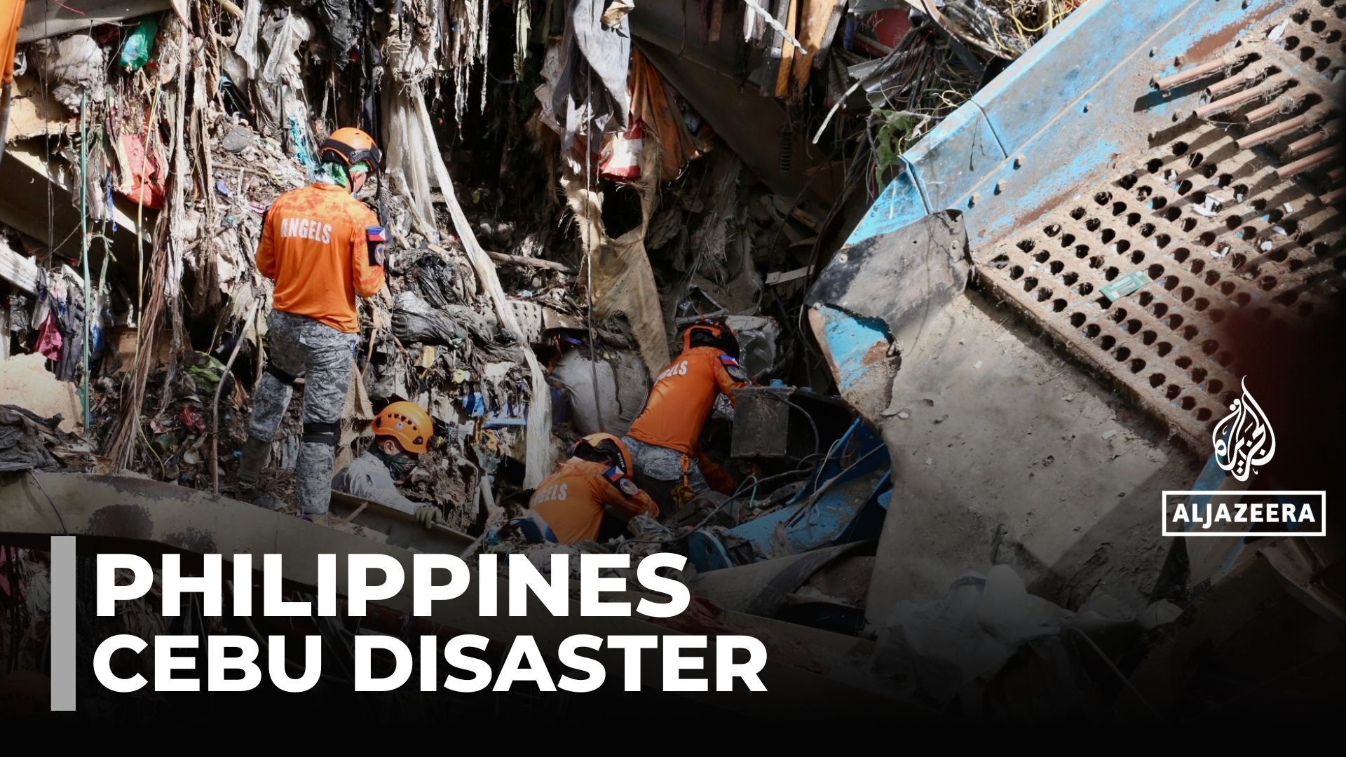 Video thumbnail for Philippines landfill collapse: Search and rescue operation underway in Cebu