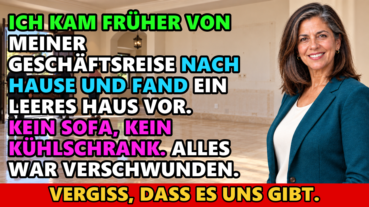 Video thumbnail for Ich kam früher von meiner Geschäftsreise nach Hause und fand ein leeres Haus vor. Kein Sofa…